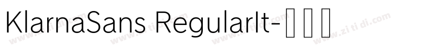 KlarnaSans RegularIt字体转换